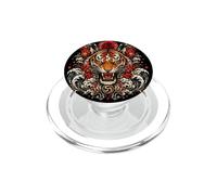 Tiger Spirit - Tatuaje japonés Estilo Feroz Arte de Gato Salvaje PopSockets PopGrip para MagSafe