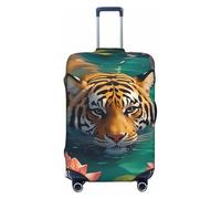 Tiger Swimming in The Water - Fundas elásticas para equipaje de viaje, a prueba de polvo, resistente a los arañazos, para maleta, de 22 a 24 pulgadas