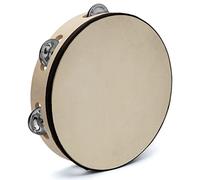 TIGER Tam91-12-BK Pandereta de una hilera de 30,5 cm, madera con cabeza de cuero crudo