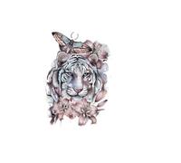 Tiger Temporary Tattoo Stickers Flower Lion Body Leg Waterproof Sticker Man Totem (001)