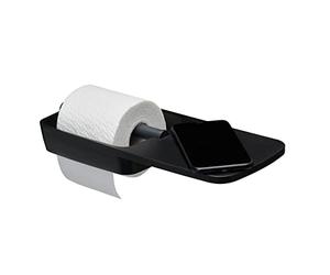 Tiger Tess, Portarrollos con repisa, Negro/Antracita, 145x321x48mm