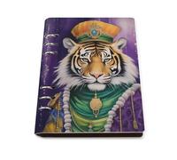 Tiger The King of Mardi And Gras - Cuaderno recargable para estudio de trabajo