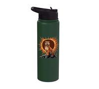 Tiger Total Solar Eclipse Alpha Lunar Mountain Hombres Mujeres Stainless Steel Insulated Water Bottle