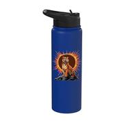 Tiger Total Solar Eclipse Alpha Lunar Mountain Hombres Mujeres Stainless Steel Insulated Water Bottle