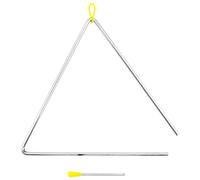 TIGER TRI28-MT Instrumento triángulo de 12" con batidor, acero resistente con percutor de metal, adecuado para uso escolar o doméstico
