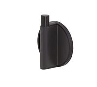 Tiger Tune Gancho para Ropa y Toallas Autoadhesivo, Acero Inoxidable, Metal Negro Cepillado/Negro, 5.4x6.5x2.5 cm