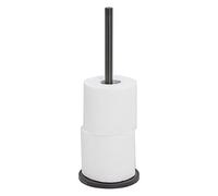 Tiger Tune Portarrollos de Reserva Independiente, Acero Inoxidable, Metal Negro Cepillado/Negro, 12.6 x 35.6 x 12.6 cm