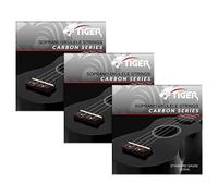 Tiger UAC14-CBN-3 Cuerdas de Carbono para Ukelele, Paquete de 3 - Negro