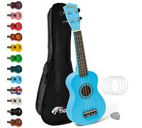Tiger UKE7-BL - Funda para ukelele soprano para principiantes, color azul
