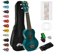 Tiger UKEKIT-TB Kit de Ukelele Soprano - Azul Petróleo