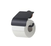 Tiger Urban Puerta Papel Higiénico Acero Inoxidable Negro Mate Con Tapa