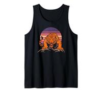 Tiger Wildlife Print Roaring Camiseta sin Mangas