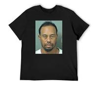Tiger Woods DUI Mug - Camiseta unisex para hombre, color negro, Negro , L