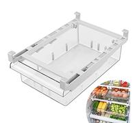 Tigerkinwit Organizador Frigorifico Transparente Caja de Cajón de Nevera Extraíble Caja de Almacenamiento para Frigorífico con Asa para Nevera Cocina Armarios Fruta Vegetal
