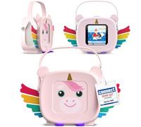 tigermedia Tigerbox Mini - Kit de iniciación Elphi Unicornio para niños con limitación de volumen, estéreo, rueda de ajuste, conector jack, funda de transporte, color rosa, incluye 4 semanas de acceso
