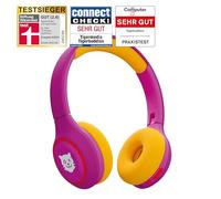 tigermedia tigerbuddies - Auriculares Infantiles con Bluetooth, Ajuste Ajustable y Almohadillas Suaves, con limitación de Volumen, Conector Jack y Bluetooth, 8 Horas, inalámbricos, Color Morado y