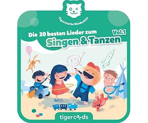 tigermedia tigercard Las 20 Mejores Canciones para Cantar y Bailar niños Movimiento Divertido tigerbox audiolibros audiolibros música en la habitación de los niños