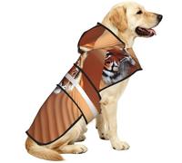 Tigers In The Desert - Chubasquero impermeable para perros con capucha, tiras reflectantes y correa ajustable para el vientre, se adapta a perros pequeños a grandes