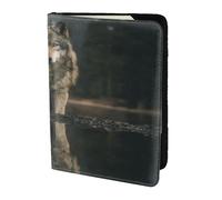 Tigers in the Desert - Funda de piel para pasaporte, accesorios de equipaje, Mirando al lobo hambriento, Talla única, Contemporáneo