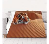 Tigers in The Desert - Manta de franela suave, perfecta para cama, sofá y viajes, adecuada para todas las estaciones, 4 tamaños