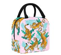Tigers in The Jungle - Bolsa de almuerzo para mujer, bolsa térmica de apertura ancha, impermeable, a prueba de fugas, organizador de almuerzo térmico