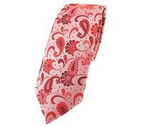 TigerTie - Corbata estrecha de diseño estampado de Paisley, Krawattengröße: ca. Länge 150 cm, Breite 6 cm