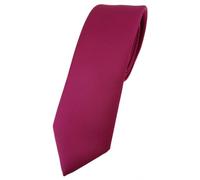 TigerTie Corbata para hombre - Corbata estrecha de 5,5 cm en diseño liso, ideal para reuniones de negocios, ocasiones festivas y ocio., Rosa Magenta, Krawattengröße: ca. Länge 150 cm, Breite 5,5 cm