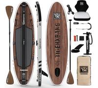 TIGERXBANG Tabla de Paddle Hinchable 330cm, Extra Ancha, Asiento Mejorado, Soporte para Accesorios y Sostenedor para Caña de Pescar, Accesorios Premium para Paseos Recreativos y Pesca