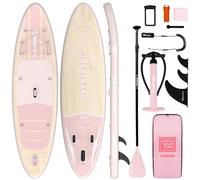 TIGERXBANG Tabla Paddle Surf Hinchable, 320x83x15cm Stand Up Paddle Board para Adultos/niños, Kit Completo de Surf ISUP, Rosa