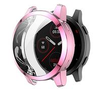 Tiggo Screen Protector Case for Garmin Venu 2 S/vivoactive 4 S,Protective Cover Silicone,Ultrathin Scratch Resistant Case Smartwatch Accessories (Rose gold, Venu 2S，vivoactive 4S)