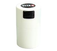 Tightpac America, Inc. Vitavac - Recipiente de Almacenamiento portátil hermético Multiusos al vacío de 5 g a 20 Gramos para Productos Secos, Alimentos y Hierbas, Color Blanco