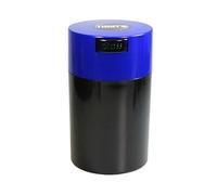Tightvac - Recipiente hermético patentado de 1 onza a 6 onzas, contenedor hermético multiusos que funciona como recipientes a prueba de olores para hierbas y productos secos. Tapa azul oscuro y cuerpo