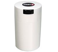 Tightvac - Recipiente hermético Patentado de 28.3 g a 170.1 g | Contenedor al vacío Multiusos Que Funciona como recipientes a Prueba de olores para Hierbas y Productos Secos, Color Blanco