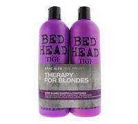 Bed Head by Tigi - Dumb Blonde, champú y acondicionador para pelo rubio, 2 x 750 ml