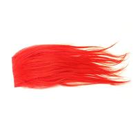 Tigofly 2 unids/Lote 8 x 8 cm 10 Colores de Pelo Cabra Pelo 15-20 cm Longitud hilandose Mosca ligadura Materiales de Piel (Rojo)