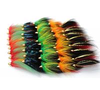 Tigofly Juego de 40 señuelos de Pesca con Mosca y Cabeza de Cono en 5 Colores Surtidos