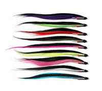 Tigofly Juego de 9 señuelos para pesca con mosca de salmón, trucha, trucha, trucha, mosca, 9 colores, 8 pulgadas