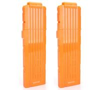 TiGog 2 piezas Clip Magazine para Nerf N Strike, 18 dardos flechas clip revista recarga rápida dardos flechas clip revista para Nerf N-Strik Elite Series Rifles de juguete, naranja