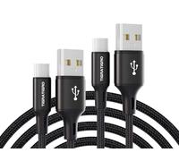 tigratigro Cable USB C Carga Rapida QC3.0 y 3A, Cable USB A USB C Nylon Duradero Compatible con iPhone 15, iPad, Samsung Galaxy, Huawei, OnePlus, Google Pixel (2 Pack 3M)