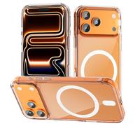 tigratigro Funda magnética para iPhone 17 Pro, compatible con MagSafe carga inalámbrica, antiamarilleamiento, funda a prueba de golpes, retro antiarañazos transparente