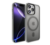 tigratigro Magnetic Case for iPhone 15 Pro MAX, Compatible with MagSafe, Translucent Matte Slim Back Shockproof Protective Case, Military Grade Shockproof Protection (Grey)