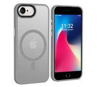 tigratigro Magnetic Case for iPhone SE 2022/2020/8, Compatible with mag-Safe, Translucent Matte Slim Back Shockproof Protective Case, Military Grade Shockproof Protection (Grey)