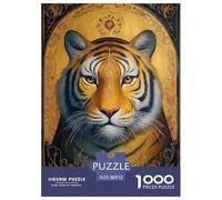 Tigre 1000 Piezas Rompecabezas Juego De Familia Creativo Vida Silvestre Puzzles Juego De Desafío Único para Regalos De Viaje, Presente 52x38cm/1000pcs