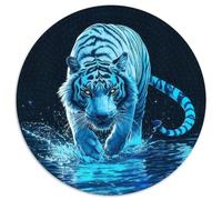 Tigre 1000 Piezas Rompecabezas Redondo Rompecabezas Redondo De Puzzle 1000 Piezas Tigre Rompecabezas para Adultos Puzzle Adultos para Aliviar El Estrés 1000pcs (67.5x67.5cm)