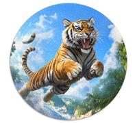 Tigre 1000p Rompecabezas Redondo Adultos-Niños Los animaless Haustiers Cute Circular Puzzle Niños: Juegos Edugatoivos TaHaustiere Portátil Juguete Edugatoivo 1000pcs (67.5x67.5cm)