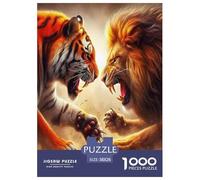 Tigre and LeónPuzzles De 1000 Piezas para Adultos Y Niños Juego Familiar dueloDecoraciones Hogar Desafiantes Gran Idea De Regalo38x26cm/1000pcs