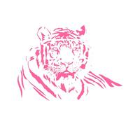 Tigre Animal salvaje Niños Safari África Jungla Calcomanías de letras 51x70.9cm Vinilos para ventanas Rosa