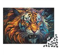 Tigre Artístico Colorido Puzzle de 1000 Piezas Papel para Adultos Estilo Animal Único Relajación Decoración Hogar Regalo Familiar 70x50cm/1000pcs