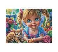 Tigre Azul Entre Las Flores Puzzle 500 Piezas Cartón Blanco Premium para Coleccionistas Los Animales Tiernos Acompañan Entrenamiento Memoria Hobby Colección Regalo Original 500 PCS