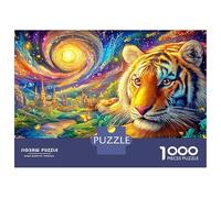 Tigre bajo una Espiral cósmica Puzzle De 1000 Piezas el Rey del Bosque Juguete Educativo para Niños Y Adultos 52x38cm/1000pcs